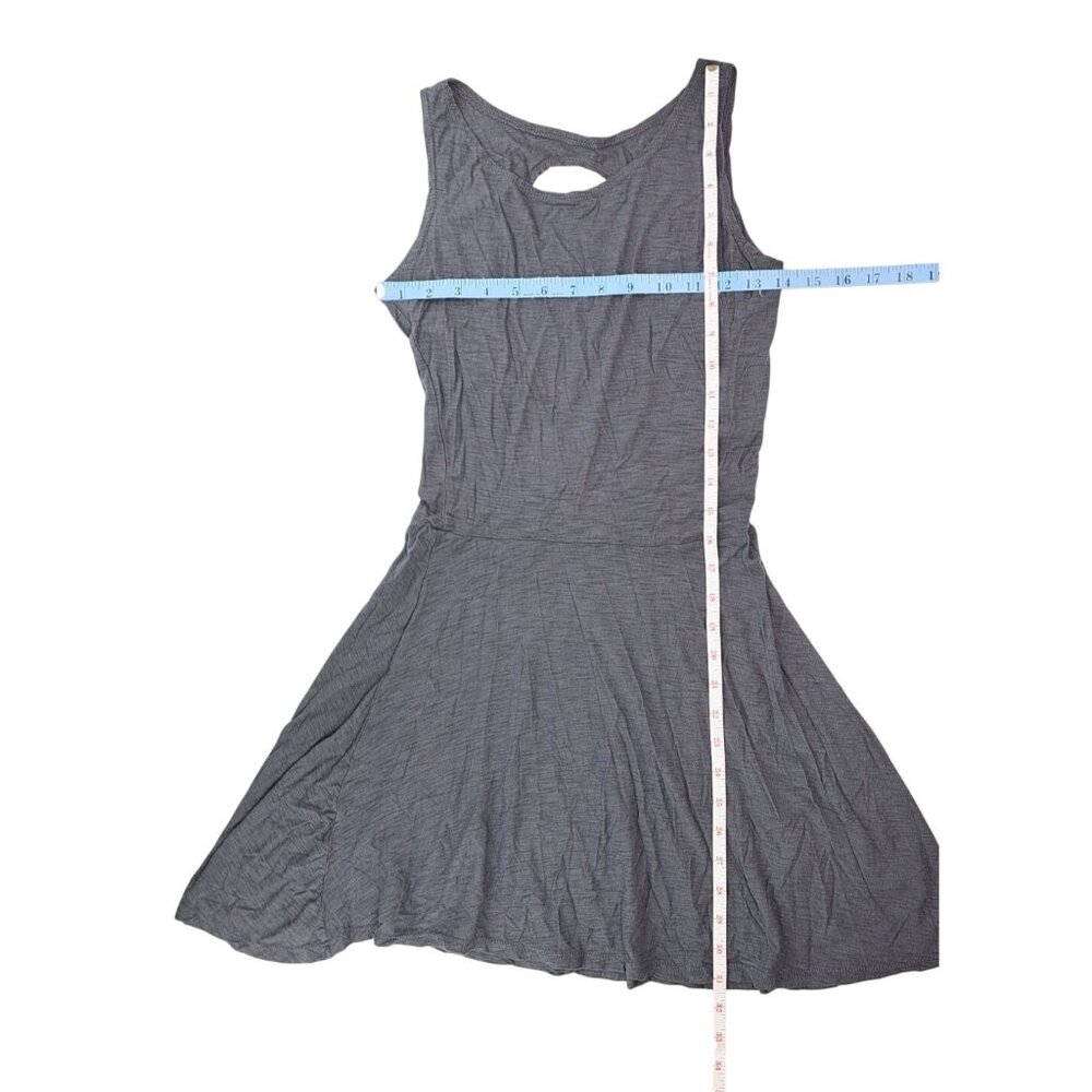 Natural Michelle Creative Factory Gray Tank Skater Dress Cutout Size Medium Tee - Picture 5 of 5
